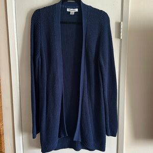 Tommy Bahama women’s navy blue cardigan. Size L